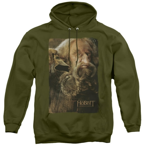 The Hobbit Oin Adult Pullover Hoodie Sweatshirt Military Green