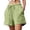 Green, variant on Women’s Beach Gauze Drawstring Shorts, Vacation Elastic Waist Shorts with Side Pockets, Light Blue/Black/White/Green, XS,S,M,L,XL,XXL