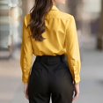 thumbnail image 4 of Button Down Shirts for Women Long Sleeve V Neck Office Business Casual Blouse M, 4 of 5