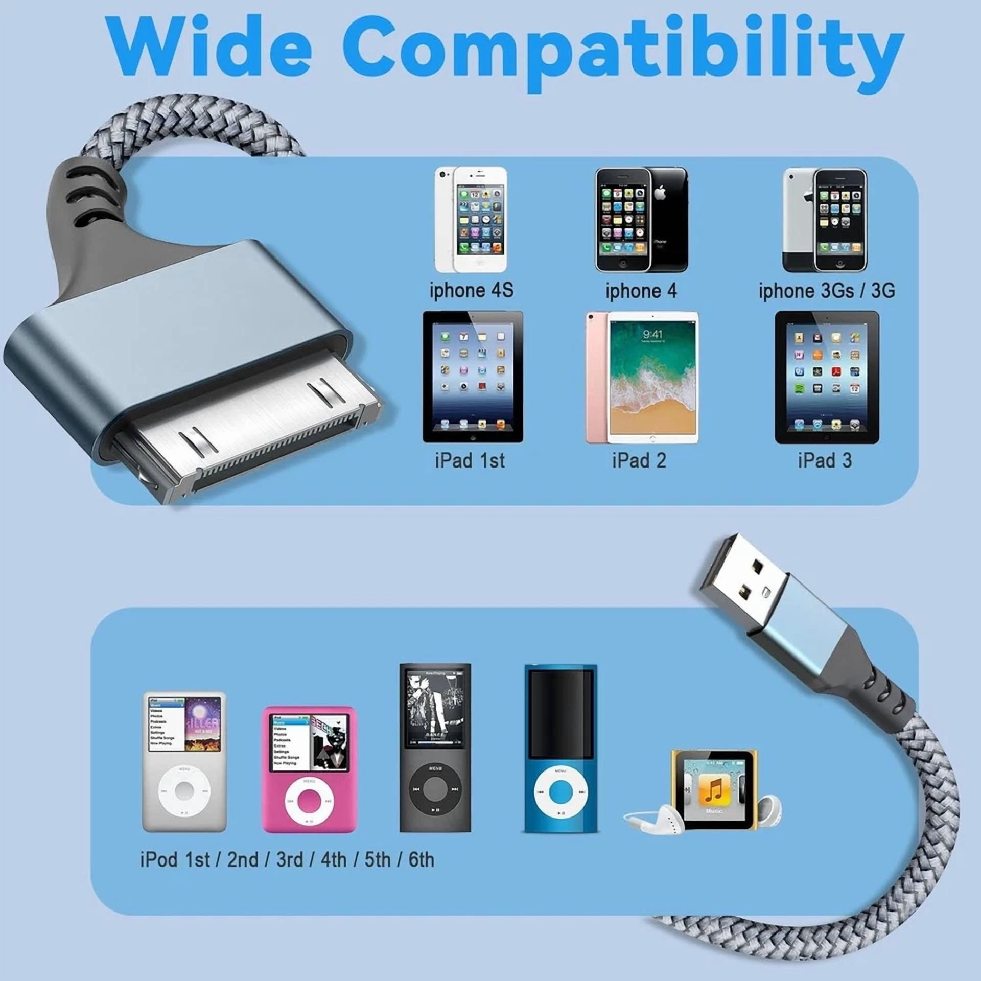 Usb To 30 Pin Charging Cable, 30 Charger Cable Fast & 1M