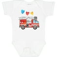 thumbnail image 3 of Inktastic Valentine's Day Fire Truck with Hearts Boys or Girls Baby Bodysuit, 3 of 5