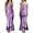 Purple, variant on Summer Sleeveless Temperament Dress One-Shoulder Women's Dress Hawaiian Vacation Dress Polynesian Dress