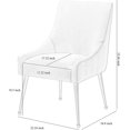 thumbnail image 5 of MEXIYA Irina Dining Chair Modern Black Grey Easy Clean Velvet Upholstered Side Chair with Brushed Gold Leg, 5 of 7