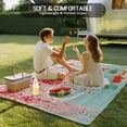 thumbnail image 4 of Cherry Blossoms Outdoor Rug for Patio/Deck/Porch, Non-Slip Large Area Rug 3 x 5 Ft, Farmhouse Rustic Goldfish Burlap Indoor Outdoor Rugs Washable Area Rugs, Reversible Camping Rug Carpet Runner, 4 of 8