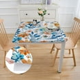 thumbnail image 2 of BANET Elastic Edged Flannel Backed Vinyl Fitted Table Cover - Floating Pattern - Fits Square Tables white, 2 of 7