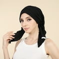 thumbnail image 4 of Dalrosia Women Pre-Tied Beanie Headwear Turban Beanie Caps Head Wrap Headscarf for Women Sleep Hair Cover Hat, 4 of 5