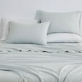 thumbnail image 5 of Linen Blend 4-Piece Sheet Set, Cooling & Breathable TENCEL™ Lyocell & Linen Blend, Queen, Blue, 5 of 7