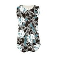 thumbnail image 5 of WCMZJ Womens Tank Tops Summer Sleeveless V Neck T Shirts Basic Floral Print Casual Tunic Tops for Leggings Loose Fit Black S, 5 of 5