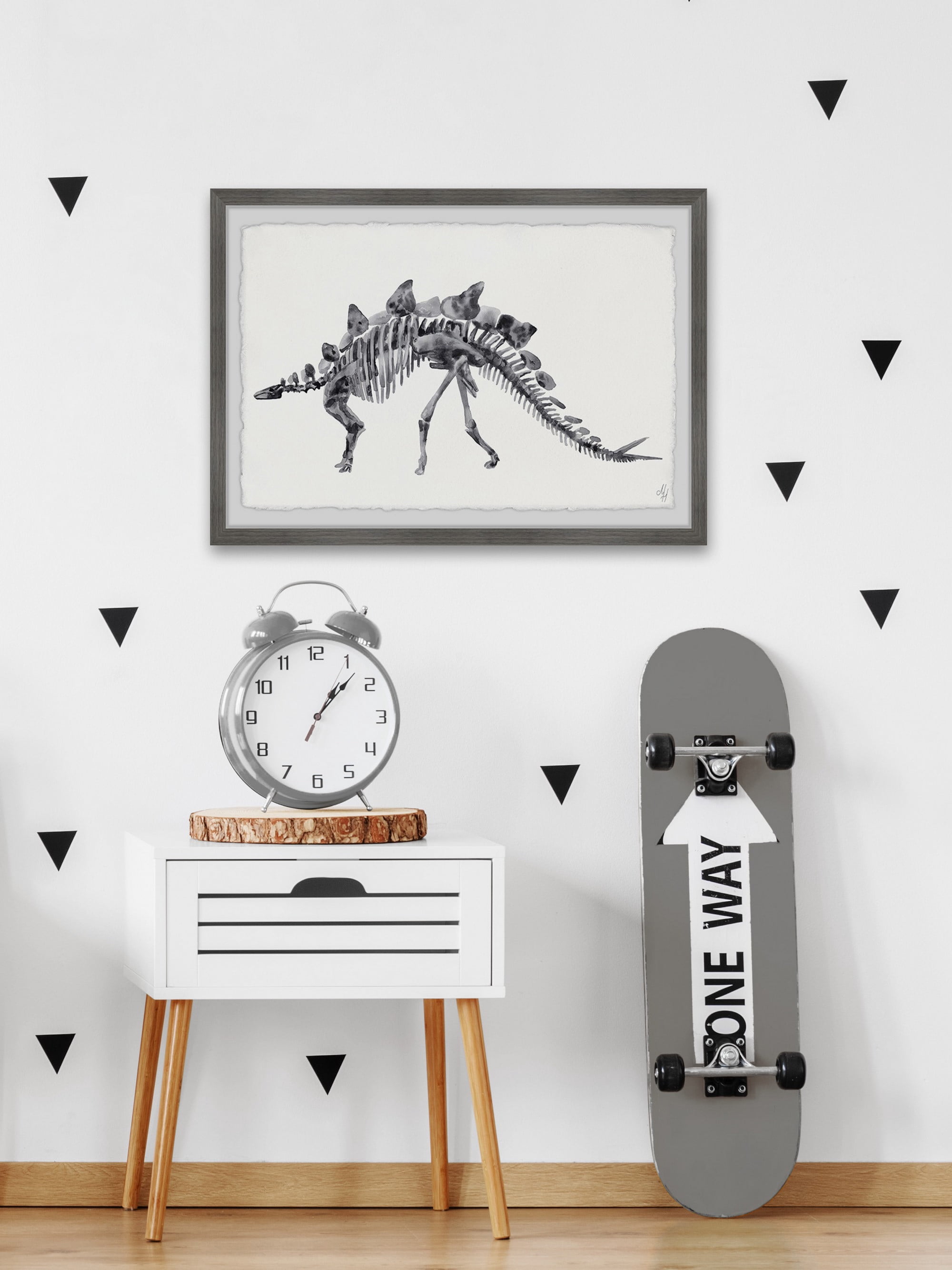 Marmont Hill Big Stegosaurus Skeleton Framed Wall Art, 18.00" x 1.50"
