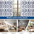 thumbnail image 5 of DriftAway Evelyn Thermal Room Darkening Grommet Unlined Window Curtains Ikat Floral Pattern Set of 2 Panels 120"L x 52"W Navy Blue, 5 of 6