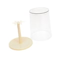 thumbnail image 1 of Vitrina giratoria transparente para figuras de peluche, contenedor de escritorio moderno y práctico con ganchos. Caja de almacenamiento para muñecas. Crema amarilla extragrande, 1 of 8