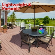 2Boom Bluetooth LED Ring Light Party Speaker 1Ct, Portable Wireless Rechargeable Speaker with FM Radio, Small Lightweight Bluetooth Stereo Sounds, 4.5x7x3 Inch w/ Snoep in Beperkte Oplage