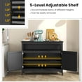 thumbnail image 4 of Buffet Cabinet with Storage, Freestanding Kitchen Cabinet with Adjustable Shelf, Storage Sideboard Console Table, 4 of 9