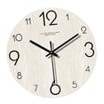thumbnail image 2 of Reloj de pared artístico, reloj decorativo minimalista de madera de 12 pulgadas, adorno para Blanco, 2 of 9