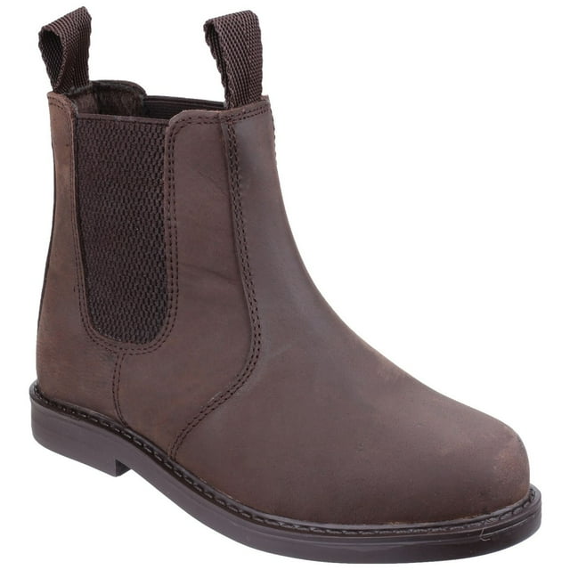 Amblers Bottes Cheville en Cuir à Enfiler pour Garçons/filles