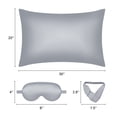 thumbnail image 5 of REGALWOVEN 1 Pcs Breathable Pillow Case with Envelope, Satin Pillowcases for Hair and Skin Dark Gray Queen, 5 of 7