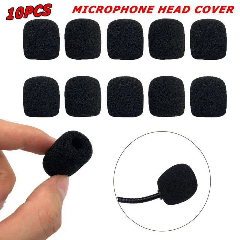 Fule 10X Microphone Headset Grill Windscreen Soft Sponge Foam Cover Protector