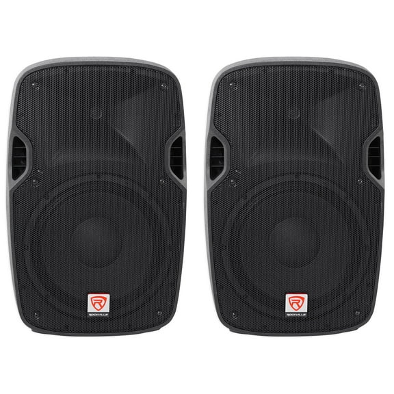 (2) Rockville SPGN128 12" Passive 2400 Watt DJ PA Speakers ABS Cabinets 8-Ohm