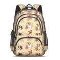 thumbnail image 2 of Staffordshire Bull Terrier and Roses Backpack for School, Cute School Bag with Adjustable Shoulder Straps and Padded Back, 16.9"x12.6"x5.9", 2 of 5