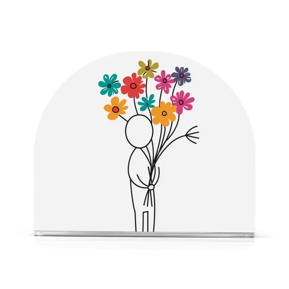 Yayeee Napkin Holder for Table Kitchen Paper Tissue Organization, Colorful Flower