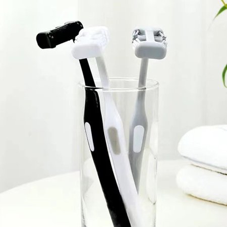 XM Culture Six-sided Toothbrush U-shaped Deep Cleaning Plastic Soft Bristle Wrapped Manual Toothbrush Oral Care