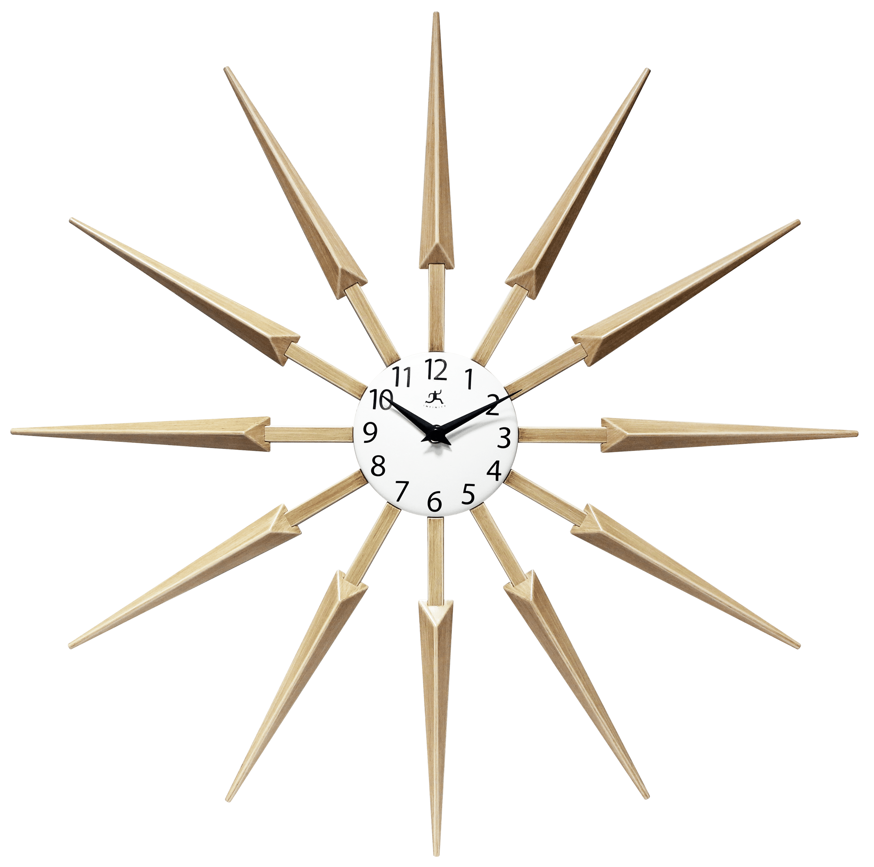 Infinity Instruments 14459BK-3514 Traditional Fade Away Wall Clock 12" Round 