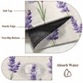 thumbnail image 5 of Summer Flowers Area Rugs 3x5 ft Purple Floral Plant Farmhouse Green Leaves Retro Washable Rug Non Slip Indoor Carpet Absorbent Floor Mat for Living Room Bedroom Dining Room, 5 of 9