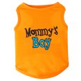 thumbnail image 3 of CHBORLESS Small Dog T-Shirt Summer Pet Shirt Puppy Clothes I Love My Mommy/Daddy (Orange), 3 of 6