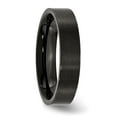 thumbnail image 4 of Auriga Fine Jewelry Stainless Steel Brushed Black IP-plated 5 mm Flat Band for Women Size 13, 4 of 7