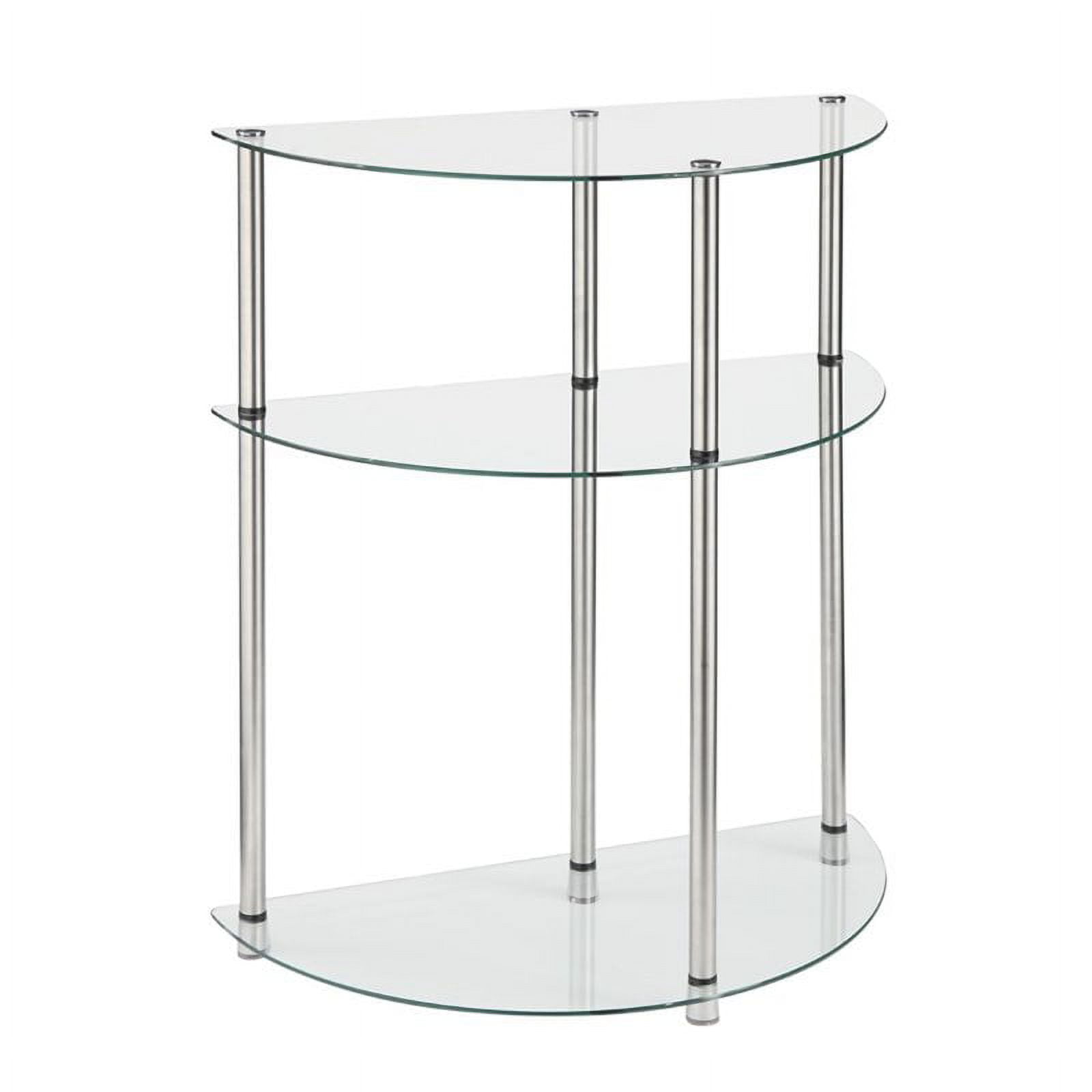 Convenience Concepts Designs2Go Classic Glass 3 Tier Half-Circle Entryway Table