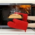 thumbnail image 4 of Unique Bargains Heat Resistant Cooking Gloves Thick Cotton Lining Red 10.6x6.7inch, 4 of 6