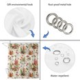 thumbnail image 7 of Small Stall Shower Curtain 48x72 Inch Narrow Half Size Fox Squirrels Mushrooms Bath Curtains Bathroom Decor, Fall Botanical Berries Waterproof Fabric Shower Curtain Set with Hooks 48 Inch, 7 of 7