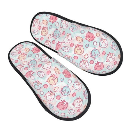 

Kdxio Cute Sheep Pattern Slippers for Women Memory Foam Fuzzy House Slippers Bedroom Non-slip Warm Womens Slippers