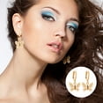 thumbnail image 3 of Fiudx Conjunto de Pendientes de Moda, Elegantes Pendientes de Metal con Colgante, Joyería de Aleación de Moda, Accesorios para Mujer, Ropa de Fiesta, Regalo para Ella., 3 of 4
