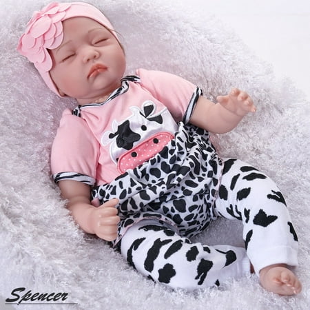 Spencer Realistic 22" Reborn Baby Doll Full Body Silicone Vinyl Handmade Sleeping Girl