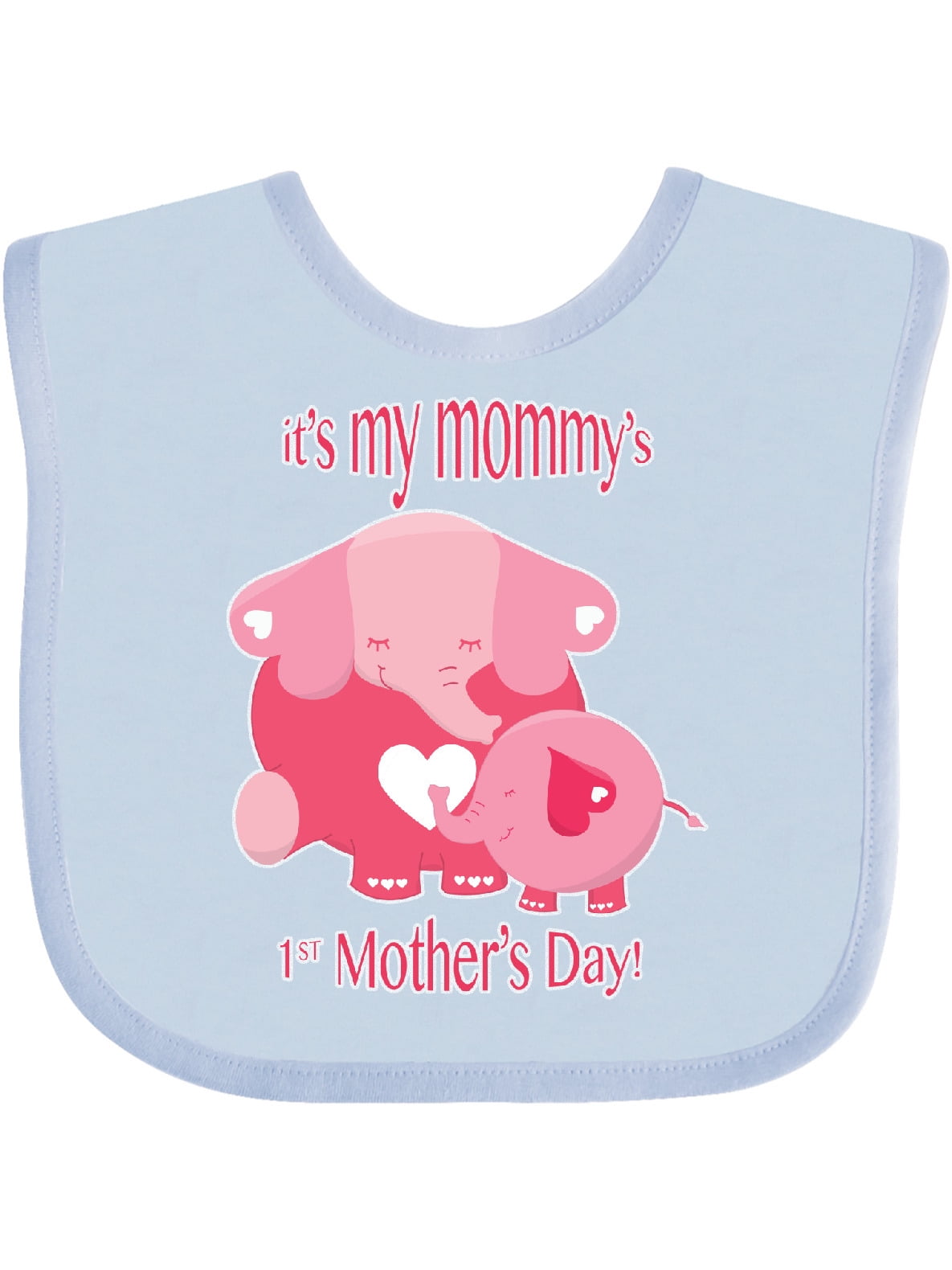 Red and White with Elephants Baby Bibs I Love My Mommy//Daddy in Black