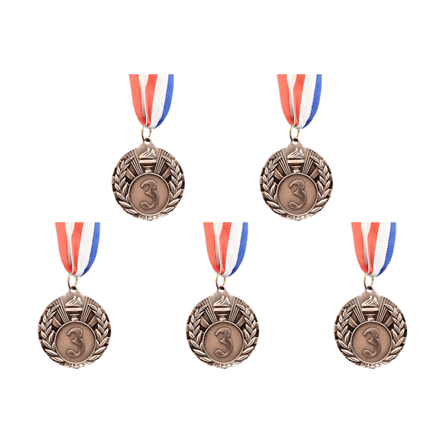 Medalla Bronce 5 Cm Con Cinta para El Cuello Premios Al Ganador Juegos Pelota