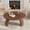 #135 walnut embossed, variant on Modern Farmhouse Round Coffee Table – 33.5'' Wooden Center Table with 3 Sturdy Inclined Legs – Easy to Assemble – Ideal for Living Room, Bedroom, Sofa Side – White Embossed Finish