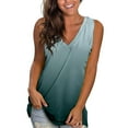thumbnail image 2 of Women Tank Tops Loose V Neck T Shirts Summer Tops Casual Shirts Fashion Clothing Camisoles Metallic Top Women Slim Women Band Top Womens Tops Pack Athletic Top Women Pajama Top Backless Top Women, 2 of 4