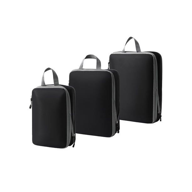Cubos de Embalaje para Viajes, Cubos de Organizador de Equipaje de Compresión 3 Tamaños Capacidad Doble para Maletas,Organizador de Bolsa de Almacenamiento Tela de Nylon Impermeable para Ropa Organiza