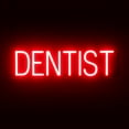 thumbnail image 1 of SpellBrite DENTIST LED Sign for Business. 25.0" x 6.3" Red DENTIST Sign Has Neon Sign Look With Energy Efficient LED Light Source. Visible from 500+ Feet, 8 Animation Settings., 1 of 4