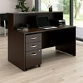 thumbnail image 3 of Arrive 60W x 30D Reception Desk with Drawers in Mocha Cherry - Engineered Wood, 3 of 11