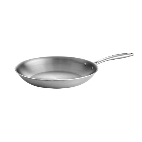 Tramontina 80116/007DS Gourmet Stainless Steel Induction-Ready Tri-Ply Clad Fry Pan, 12 Inch, Made in Brazil
