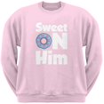 thumbnail image 1 of Saint-Valentin - Chandail en Molleton Col Rond Rose pour Adulte, 1 of 1
