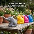 thumbnail image 6 of PMU 3 Pcs 2-Quart Elephant Watering Can – Durable Plastic Garden Watering Can for Indoor & Outdoor Plants, Easy-Pour Spout, Large Water Pot, Gray, 6 of 9