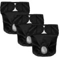thumbnail image 1 of Pañales lavables para perros (paquete de 3), altamente absorbentes, pañales para perros, paquete de 3 pañales lavables para perros, pañales reutilizables para perras (negro, talla S), 1 of 5