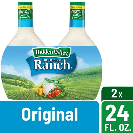 Hidden Valley Original Ranch Salad Dressing & Topping, Gluten Free - 24 Ounce Bottle - 2 (Best Bottled Dressing For Spinach Salad)