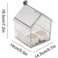 thumbnail image 4 of Pull-Out External Parrot Feeder – Hanging Wild Bird Seed with Squirrel Proof Tray & Transparent Bird Bath Tub​, 4 of 14