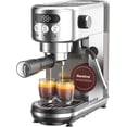 thumbnail image 2 of Espresso Machine 20 Bar, Super Compact Espresso Maker Stainless Steel Professional Coffee Machine Espresso with Power Steam & LED Display f Home Barista Latte and Cappuccino Maker-Silver, 2 of 4