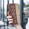 thumbnail image 4 of Compatible with Samsung Galaxy S25 Edge Wallet Case with Card Holder, Premium PU Leather Floral Design Flip Cover with Kickstand Magnetic Closure, RFID Blocking Phone Case for S25 Edge, Brown, 4 of 6